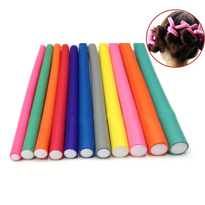 10 pcs/set hair curler magical air hair roller curling sticks soft foam twisting rods Flexi hair tool for Styling DIY Hairdresser
