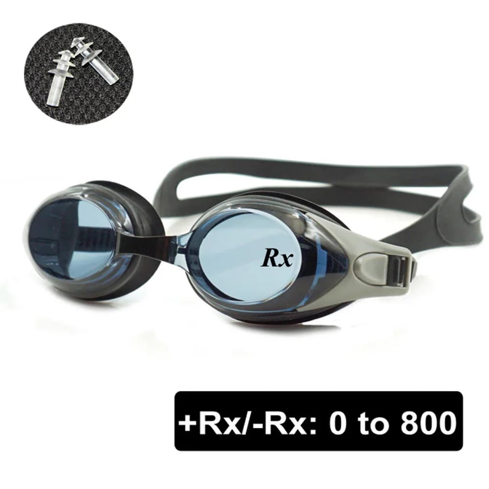 Optical swimming glasses + Swimming glasses with prescription Rx -Rx Adults Children Different force Each eye with free earplugs
