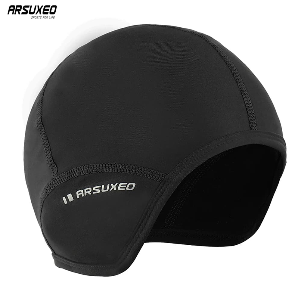 ARSUXEO Cycling caps in winter fleece Outdoor sports Bike hats MTB Snow skull hats Men's and women's helmet helmet PT03