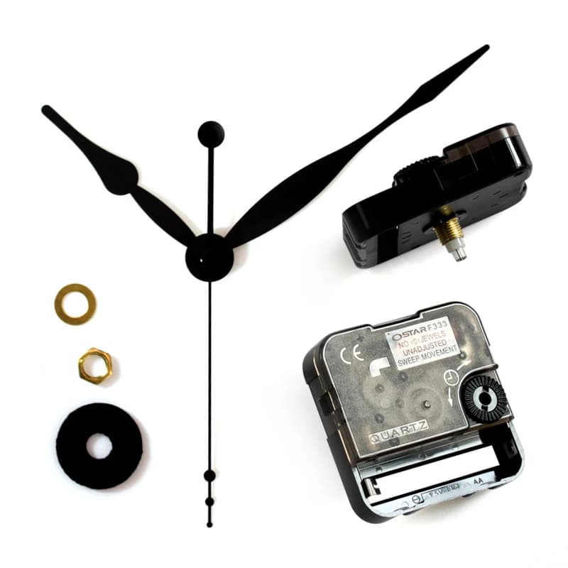 Parti di orologi macchinari orologio da parete orologi da appendere al quarzo movimento kit di accessori fai da te con mani e dadi neri