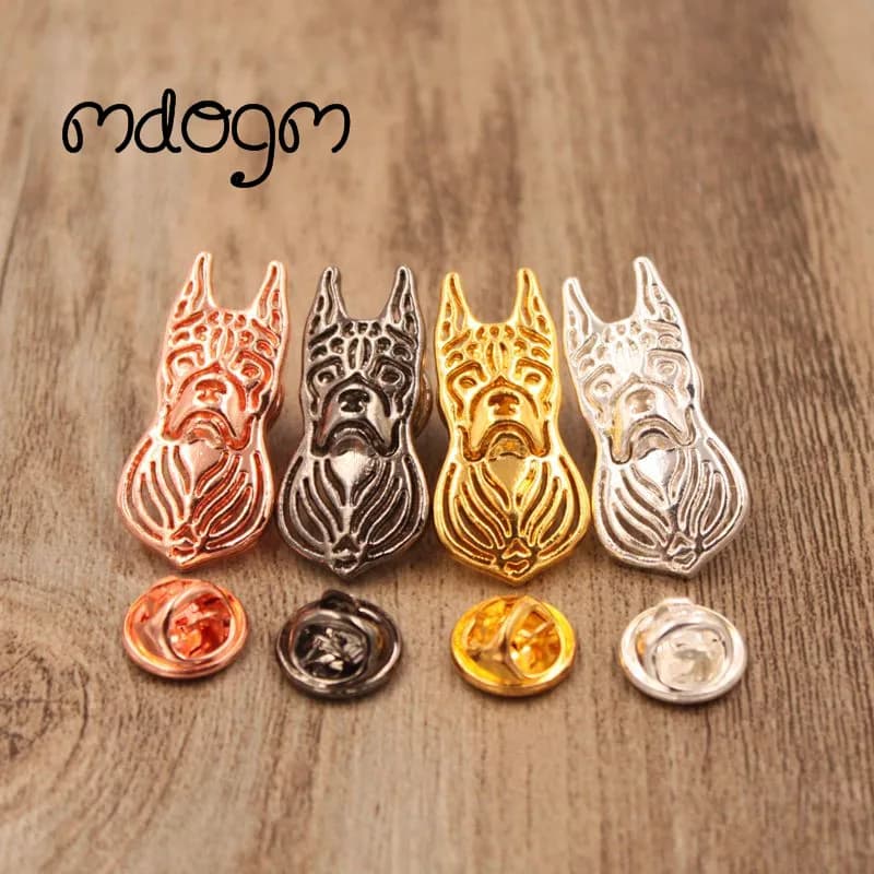 Mdogm Boxer cane spille e spille animali abito carino metallo divertente piccolo padre colletto distintivi camicia regalo per uomo maschio B080