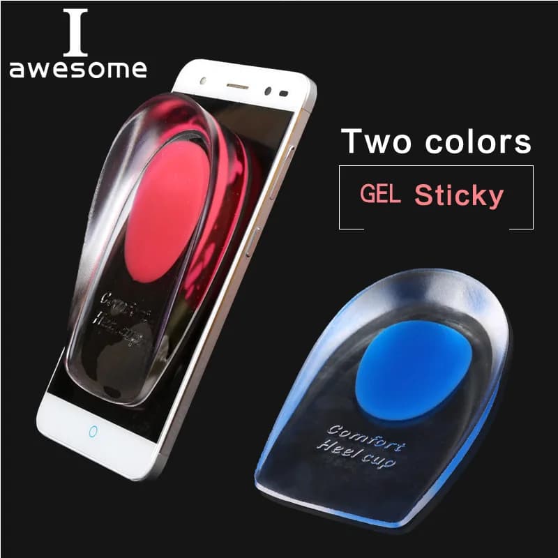Solette per tallone in gel di silicone solette per alleviare il dolore ai piedi protezioni Spur Cuscino di supporto Cuscinetto per scarpe Inserti per la cura dei piedi Inserti per tallone