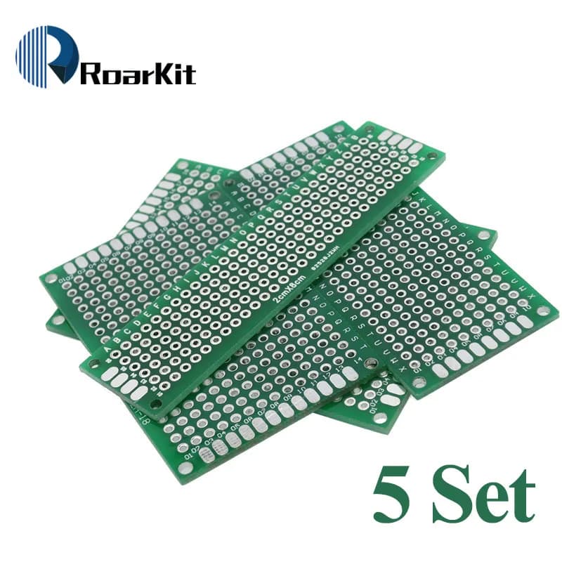 20 pz 5x7 4x6 3x7 2x8cm doppio lato rame prototipo pcb scheda universale scheda in fibra di vetro per Arduino