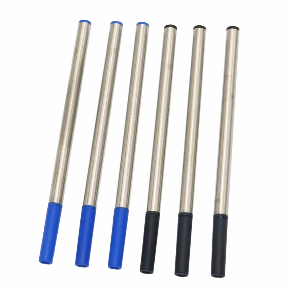 5 pcs Metallo penna ricariche penna A Sfera Gel penna 11 millimetri di Metallo refill Blu e nero 0.7 millimetri Studente di cancelleria forniture per ufficio