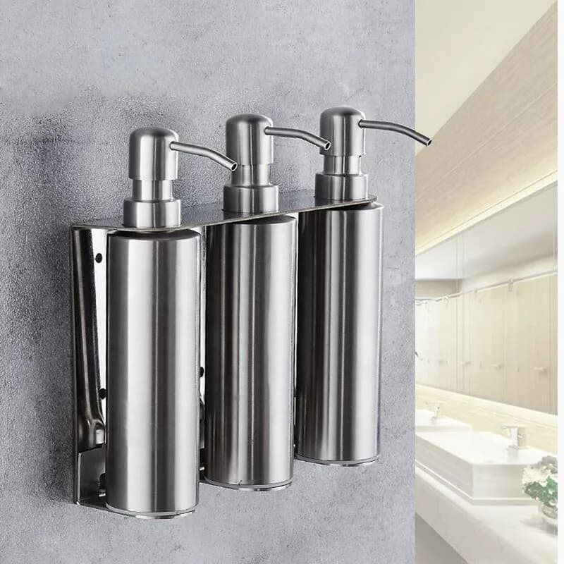 Parete Dispenser di sapone montato bagno A Mano Sapone Liquido Dispenser/cucina dispenser di sapone In Acciaio Inox 304 bottiglie di Shampoo