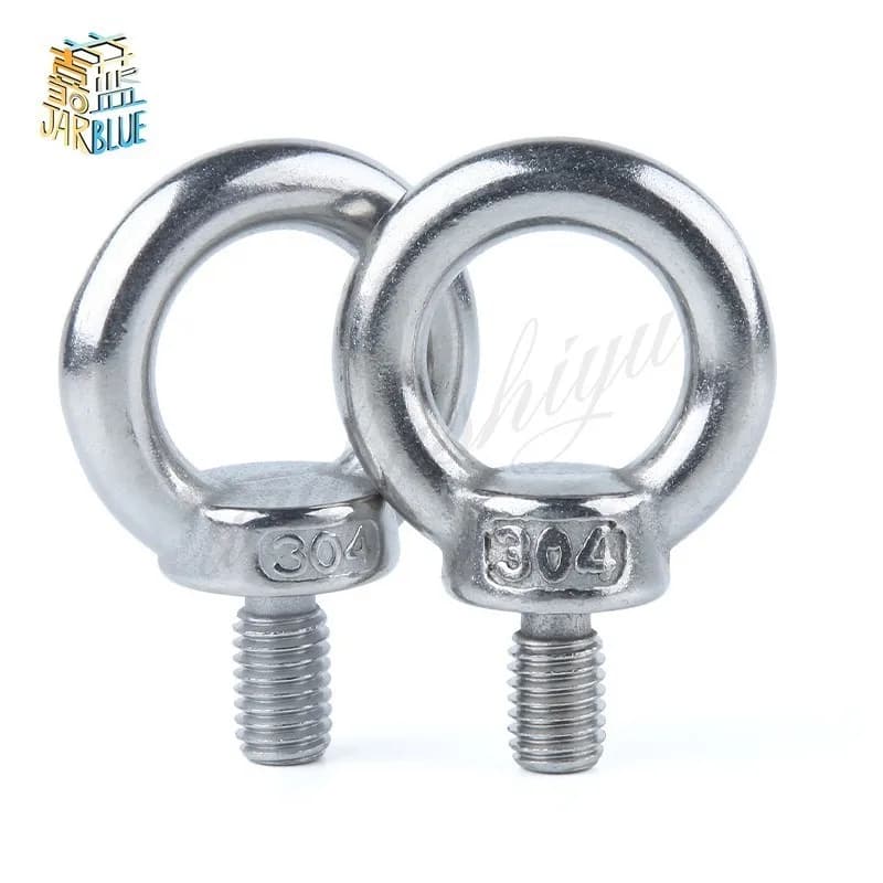 DIN580 M3 M4 M5 M6 M8 M10 M12 Bullone a occhiello in acciaio inossidabile 304 Viti a occhiello di sollevamento marino Foro ad anello per cavo Corda Bullone