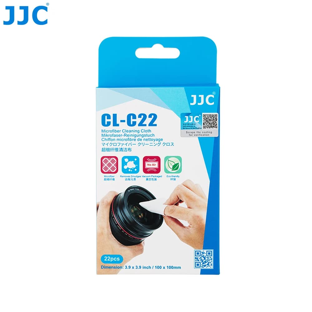 JJC Panno per pulizia in microfibra 22 pezzi Salviette per occhiali Panno per occhiali, lenti, schermi Telefono, elettronica, detergente per lenti per fotocamera