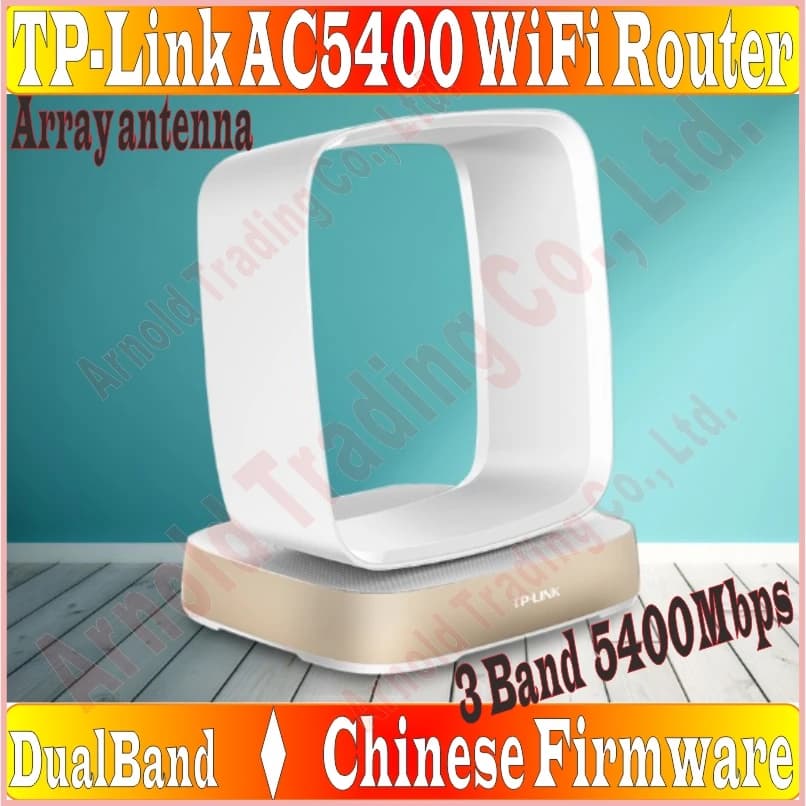 Router Wireless TP-LINK con Firmware Cinese, Antenna Array, 802.11AC, 3 Bande, 5400Mbps, Dual Band Gigabit AC5400, Ampio Raggio WiFi, 2 Porte USB