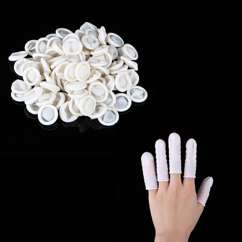 100pc Bianco Usa E Getta Antistatico Gomma Lattice Dito Culle FAI DA TE Silicone Resina UV Colla Stampi Epossidica Strumento di Trucco Accessori