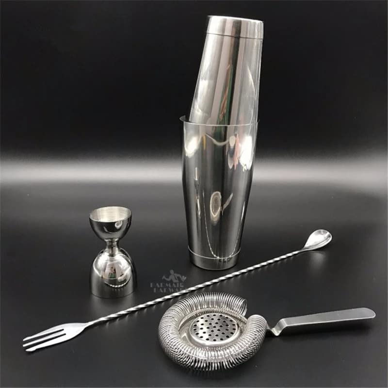 Set da bar per cocktail shaker: argento/rame/placcato oro - Il kit da barista da 4 pezzi include Shaker, Jigger, Filtro e cucchiaio