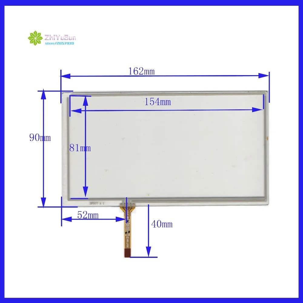 7 Pollici per TM068RDS02 Lcd 4 Lins di Tocco di Vetro Dello Schermo di Questo È Compatibile 162 Millimetri * 90 Millimetri Sensore di Vetro freeshipping 162*90 per Gps per Auto