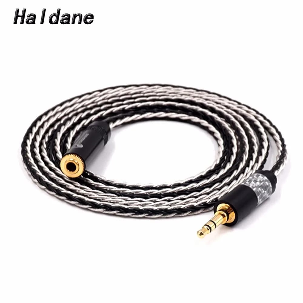 Haldane 3.5 Stereo Maschio a 3.5mm Femmina 7N Singolo cristallo rame Cavo audio AUX Cavo adattatore audio