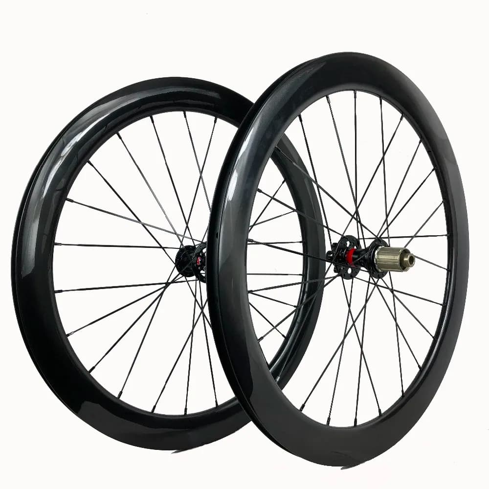 Set di ruote per freni a disco 650C super leggeri Mozzi a sgancio rapido Novatec realizzati a Taiwan Ruote per bici in carbonio Pneumatici per copertoncino/tubolari