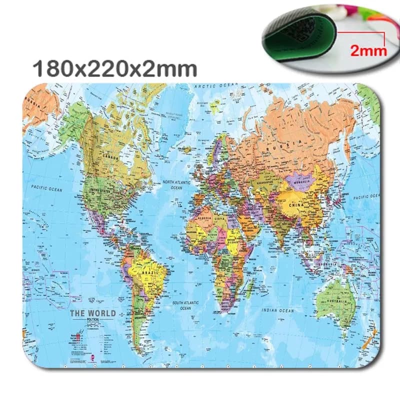 Vecchio mappa Gaming Gomma Grande tappetino per mouse morbido Tappetini per mouse antiscivolo durevoli 220x180x2mm e 250x290x2mm Mouse Tastiere Accessori