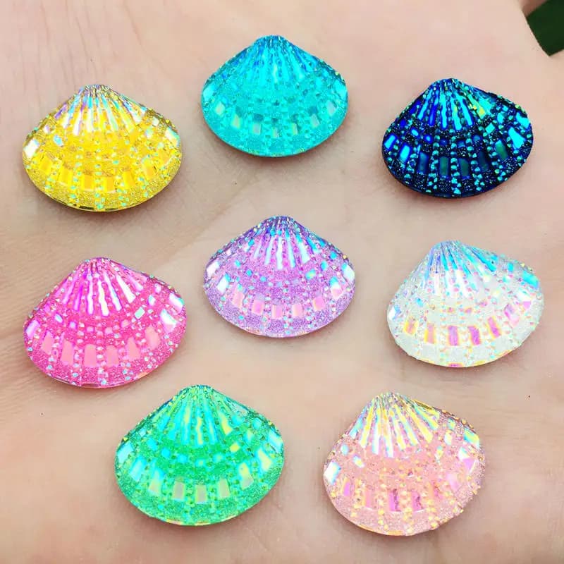 Bella Borsette Rhinestone Della Resina di Figura Cristalli Posteriore Piana Strass Pietre FAI DA TE Clip di Capelli Copricapi Decorazione 20 pz/lotto 15*18mm
