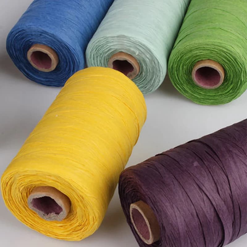 180 M/Rotolo Rafia Corda Organic Paglia Yarn For Knitting Summer Hats Bags Gift Pack Pack Packing Card Packing Spago Corda