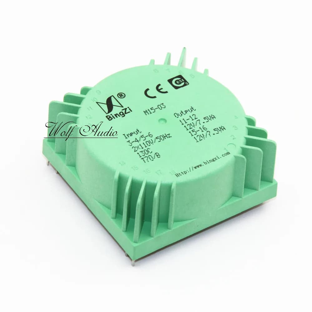 BingZi M15-03 15VA Anello Printed Circuit Board Saldato Sigillato Trasformatore di Potenza Dual 12 V 15 W Trasformatore Toroidale Per Amplificatore