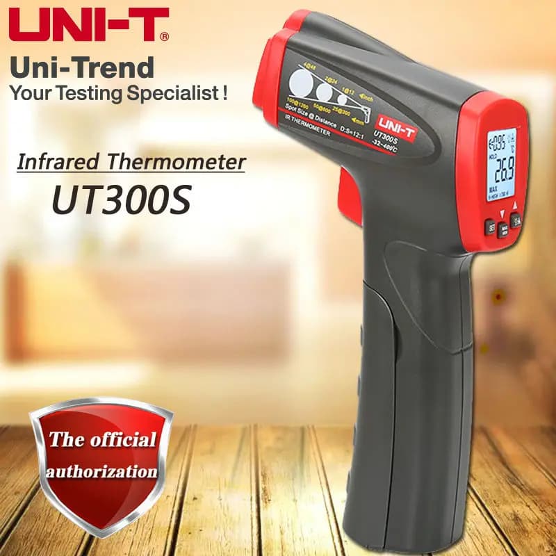 Termometro a infrarossi portatile UNI-T UT300S, mini termometro senza contatto, gamma -32 C-400 C