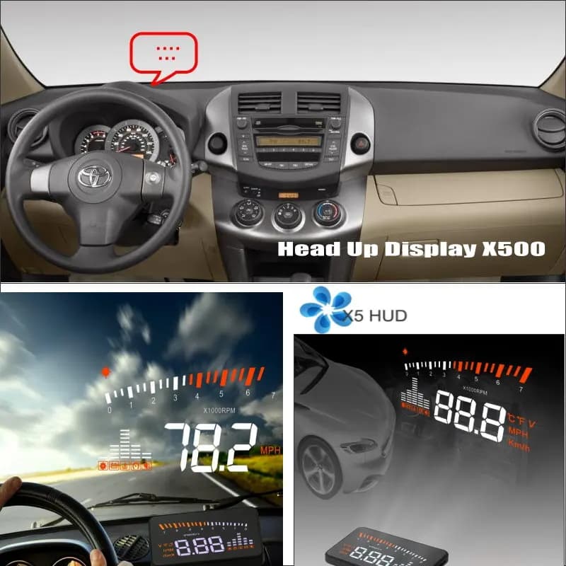 Display Head-Up HUD per Toyota Vanguard RAV4 RAV-4 2005-2024, Schermo di Guida Sicura con Proiezione sul Parabrezza