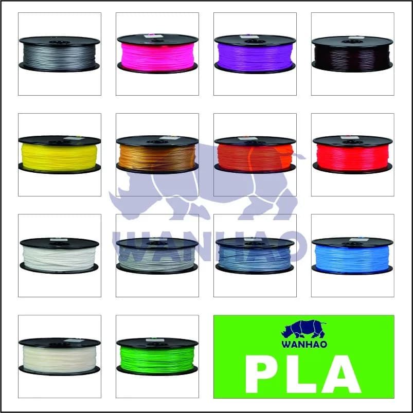 Filaments ABS PLA muticolor diameter 1.75mm / 3mm for 3d wanhao printer