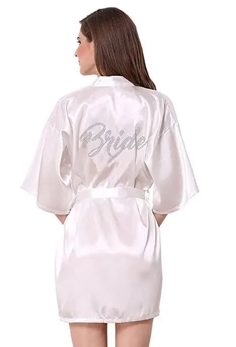 RB89 Lettera di Strass Sposa Abiti Damigelle e Damigella D' Onore Abiti Da Notte Da Notte Da Notte Accappatoio Night dress Gow
