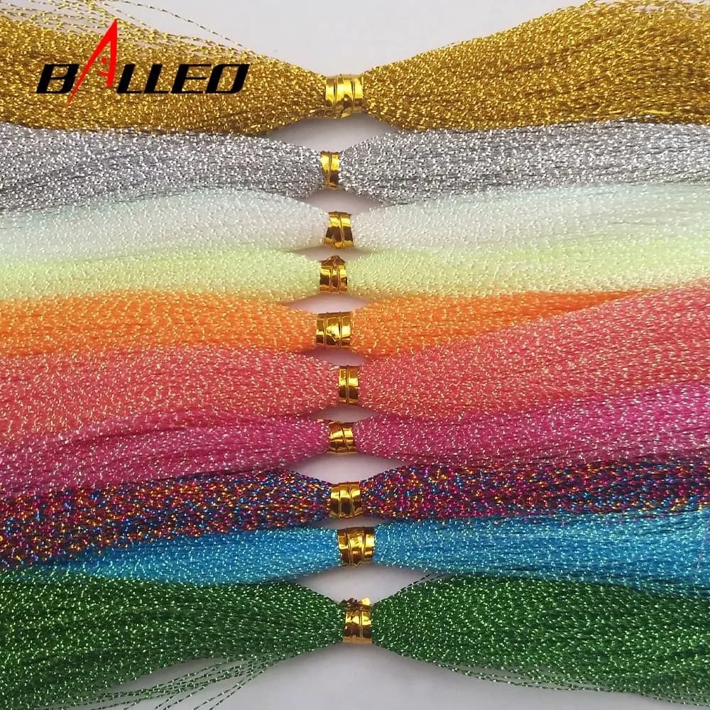 5 confezioni/attacco da pesca cristallo intrecciato Flashabou olografico orpelli mosca flash per gancio jig richiamo materiale per la produzione