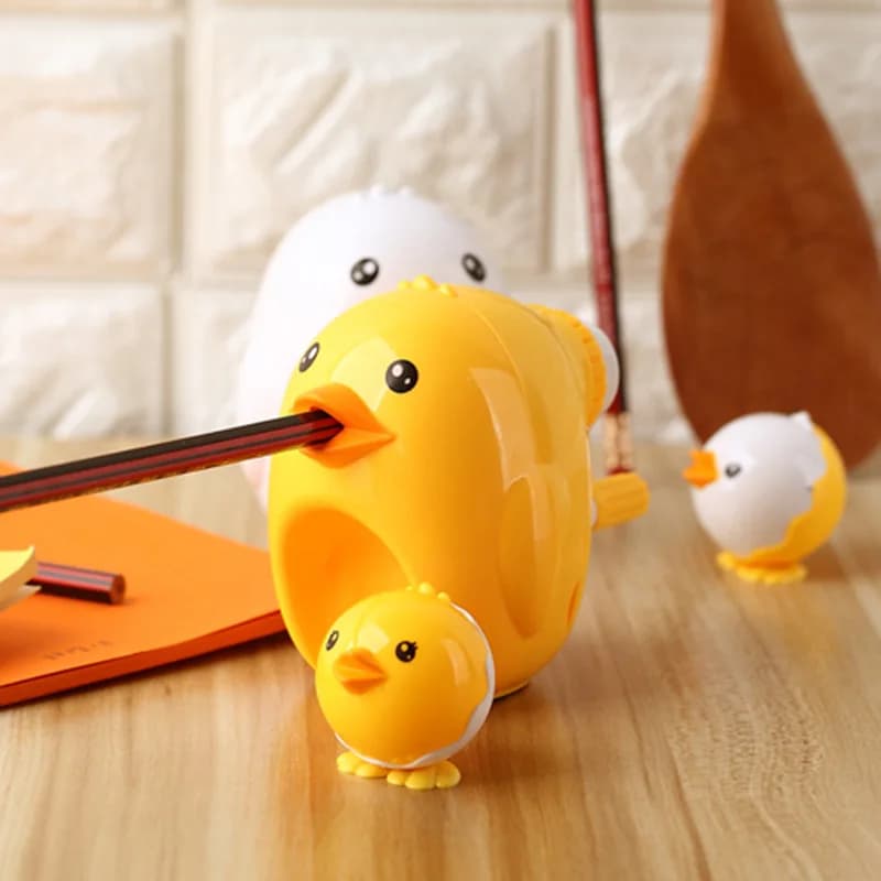 MIRUI Coloffice Kawaii Duck Automatic Pencil Sharpener Set Student Handheld Stationery Office Supplies for School