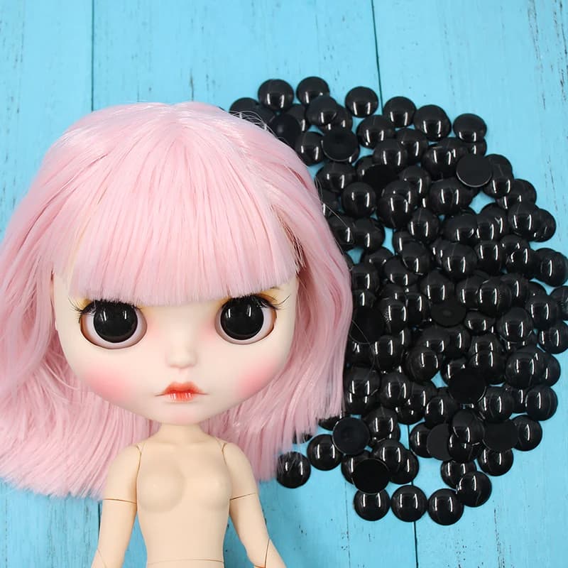 Per 1/6 Factory Blyth Doll Eyechips Stile completamente nero Adatto per pupilla dell'occhio della bambola fai da te Spedizione gratuita