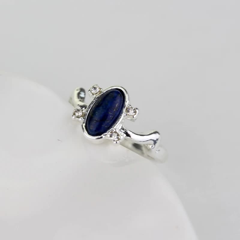 Anelli di The Vampire Diaries Elena Gilbert Anelli di luce diurna Anello di cristallo vintage con lapislazzuli blu Film di moda Gioielli Cosplay