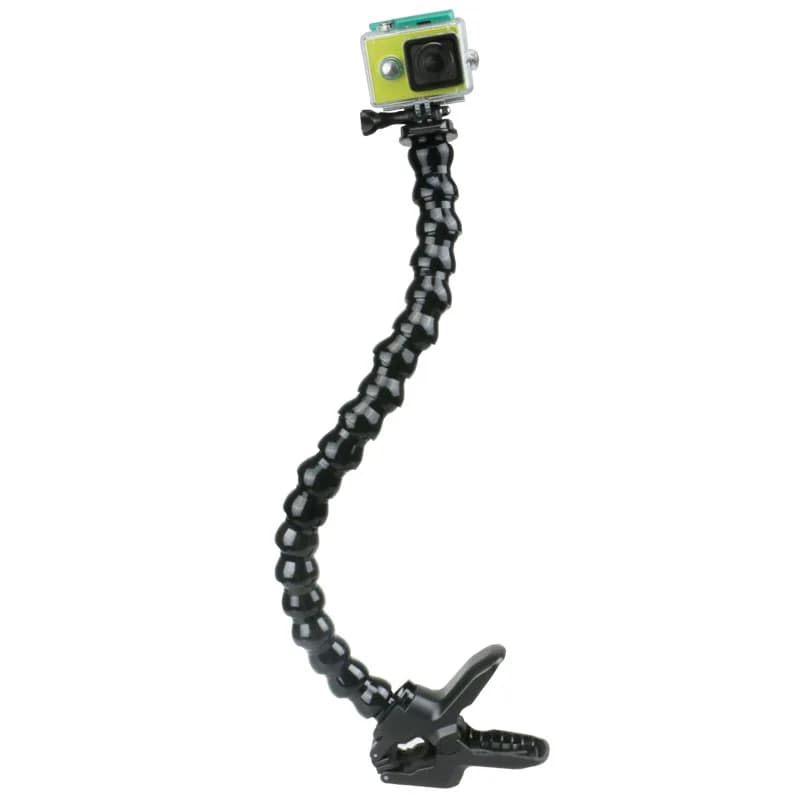 Monopiede Flessibile a Collo d'Oca da 45 cm con Morsetto, Asta Selfie e Treppiede per Action Camera GoPro Hero 5 6 7 8 9 10 11 Xiaoyi SJcam