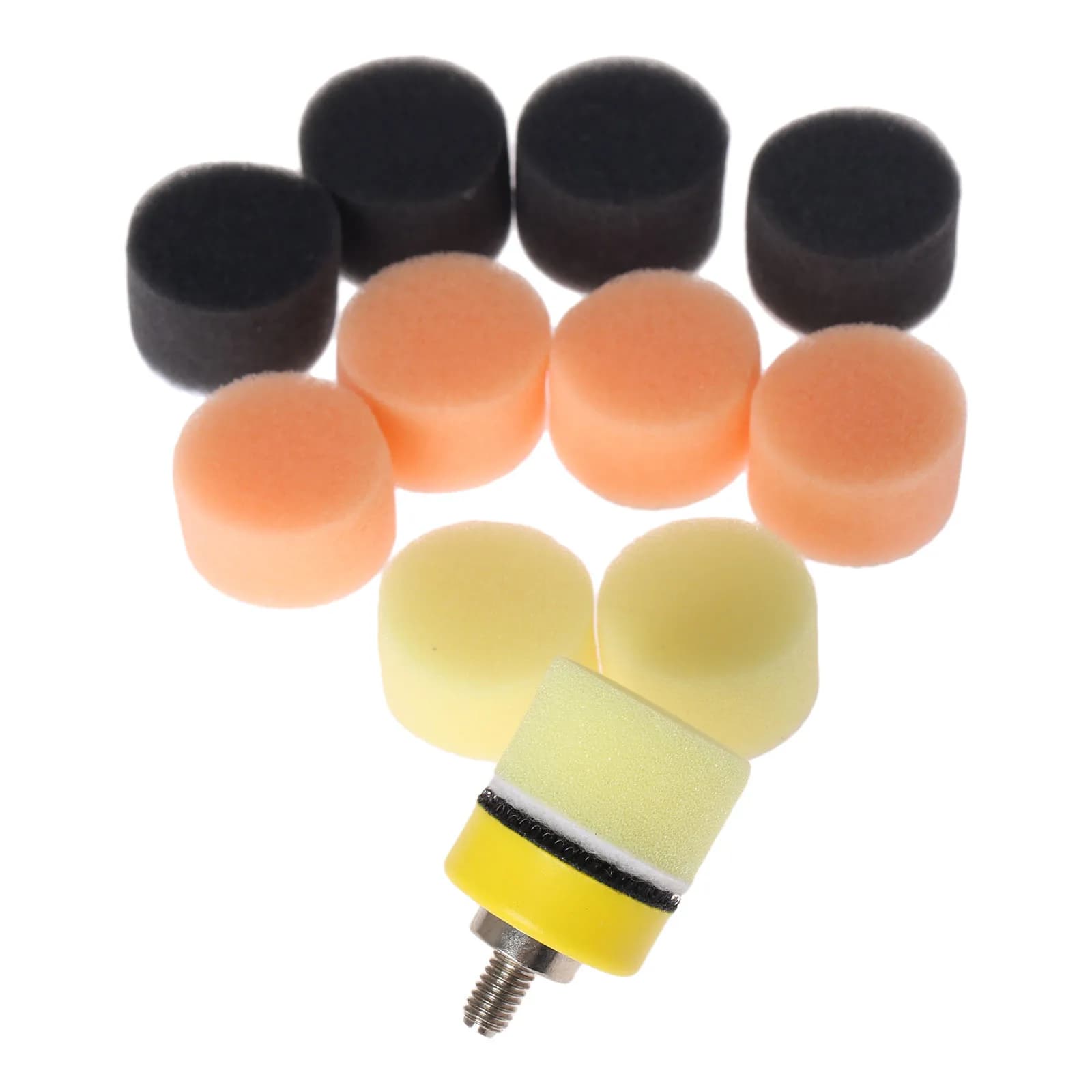 DRELD 50 pz 1 pollice 25mm spugna ceretta tampone per lucidatura per lucidatrice per auto M6 tampone per lucidatura piastra posteriore per strumento rotante Dremel
