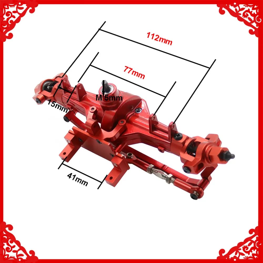 Scatola ingranaggi anteriore (con ingranaggi in acciaio) assemblaggio per RC car 1/10 HSP rock crawler 94180 RGT 18000 Himoto Redcat Hop-up parti aggiornate