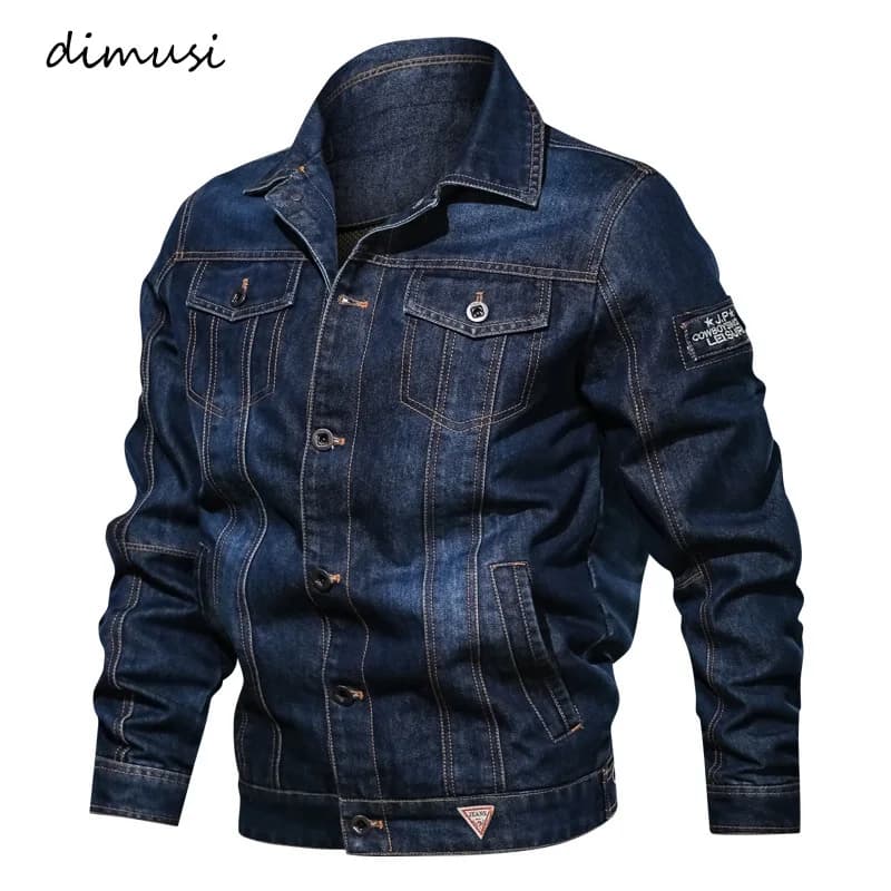 Giacca di jeans da uomo primavera autunno Moda uomo bavero giacca di jeans strappata uomo giacca a vento multitasche trench da cowboy abbigliamento