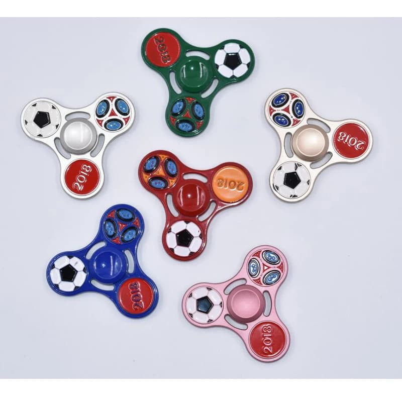 Collezione 2018 Classic Football Hand Spinners Metal Fidget Spinner per autismo EDC e ADHD giocattolo antistress per bambini e adulti