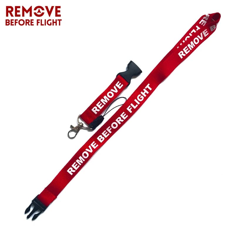 Remove Before Flight Portachiavi per la Chiave Neck Strap Per La Carta Distintivo Catena Palestra Key Cordicella Key Holder FAI DA TE Corda di Caduta keychain della Cordicella
