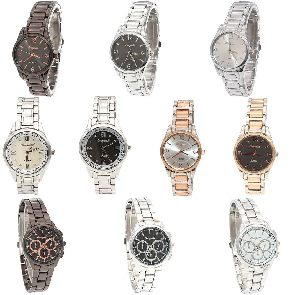 Wholesale Jewelry Collection With 10 Piece Stainless Steel Women's Casual Quartz Wrist Watch