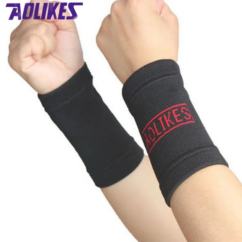2 Pairs 11*8 centimetri di Nylon Elastico di Sport Da Polso Brace Support Braccialetti Sweatbands Per La Pallavolo Basket Tennis Palestra Sudore bande