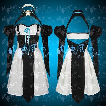 Costume cosplay Sayuri Hanayori Chess Belle, abito bianco e nero per Halloween, festa di Natale, costume da uomo e da donna