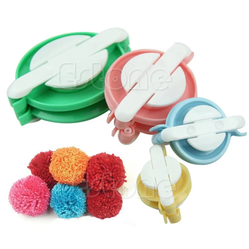 Pompon Set Appareil Bommel Pom Pom Maker Clover Fluff Palla Tessitore Ago Lavoro a Maglia Del Mestiere Strumento Cucito Fai da Te Set Articoli per Casa
