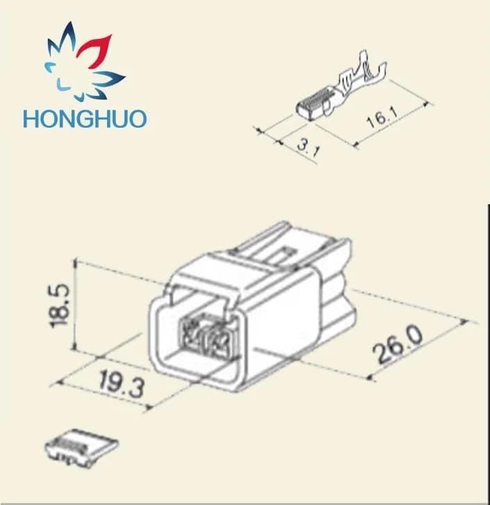 Free Shipping 2pin for Ford Fox Mondeo High Pressure Package Ignition Coil Plug Harness Connector FW-C-2F-B