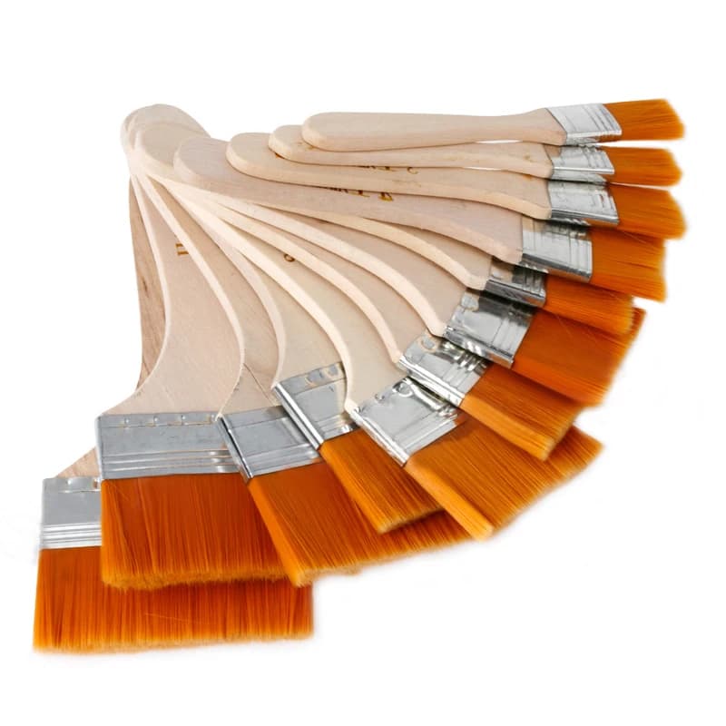 12 pz/set nylon di alta qualità Mao Banshua pennello per pittura a olio artisti BBQ pennello per dipingere arte Spazzola per pulizia in legno facile da pulire