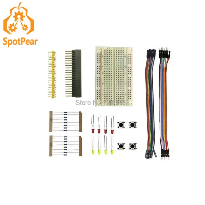Raspberry Pi Zero W Pi0 GPIO Expansion DIY Starter Kit Breadboard led KEYs 2*20 Header