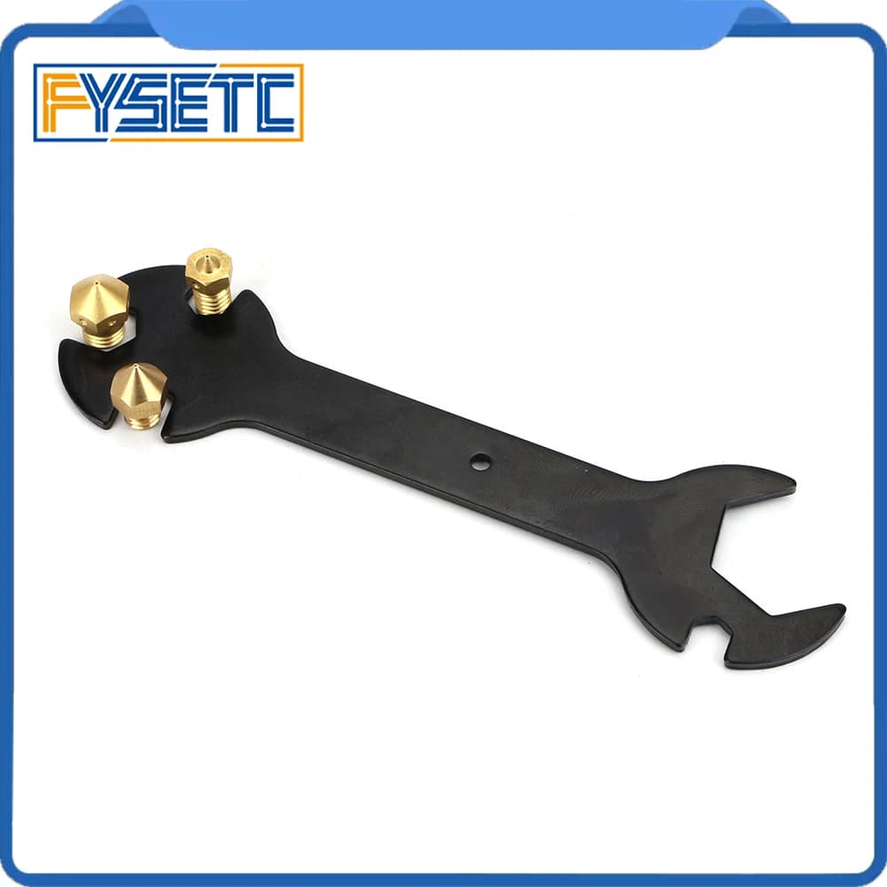 Strumento per parti della stampante 3D Chiave 5 IN 1 Soggiorno da 5,7 mm a 20,2 mm Chiave in acciaio Chiave multifunzione Chiave piatta per ugello E3D MK8 MK10