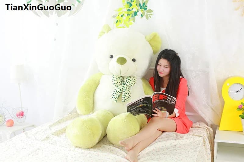 peluche ripiene enorme 160 cm orsacchiotto morbido peluche orso verde bambola morbida che abbraccia cuscino regalo di compleanno s0392