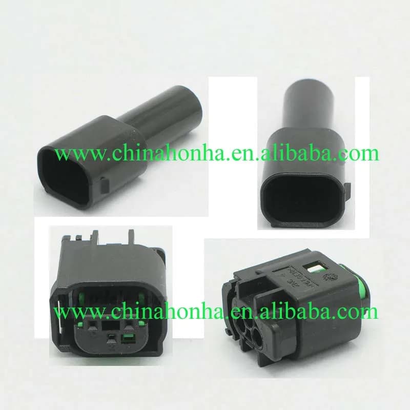 Automatic waterproof electric cable socket with 3 pin limiter sensor connector from 0.6 mm 2- 967642 -1