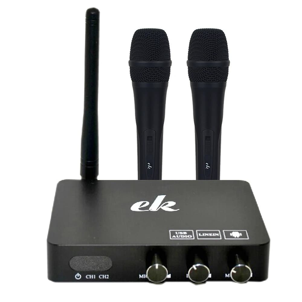 K2 Android TV Box PC Home KTV Mini Karaoke Echo Mixer System Mixer audio audio digitale Macchina per canto + 2 microfoni wireless