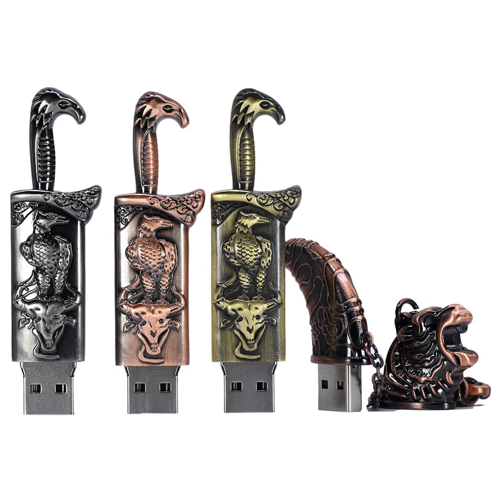 Pendrive metal thumb drive knife USB flash drive 4GB 8GB 16GB 32GB 64GB eagle Pen Drive disco USB tigre per ragazzo/uomo miglior regalo