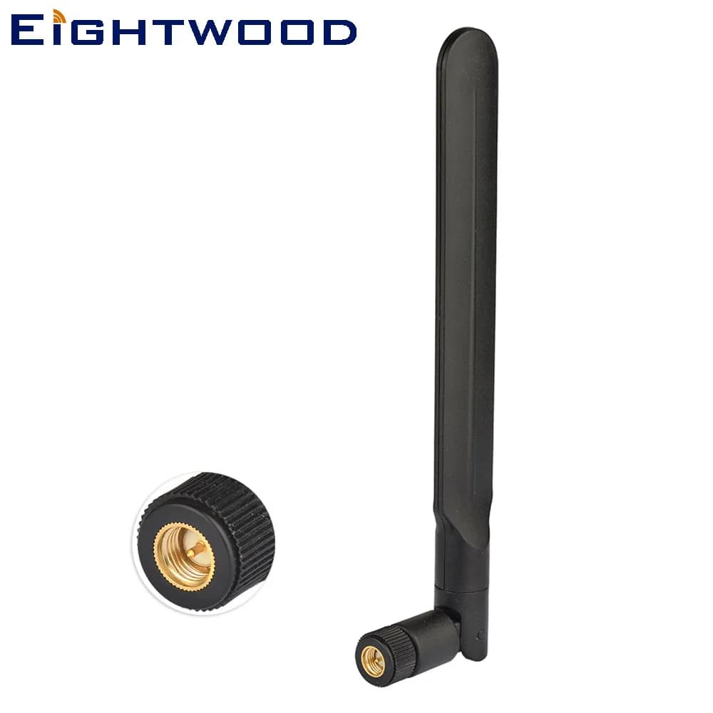 Antenna Eightwood 4G LTE 5dbi 700-2600Mhz SMA Maschio per Router WiFi 4G LTE, Ripetitore di Segnale per Telefoni Cellulari