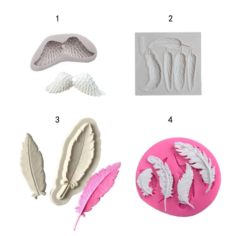Foglie piuma & wings forma 3D Mestiere Sollievo Cioccolato pasticceria Strumenti di Stampo In Silicone Della Torta Del Fondente Cucina Decorazione FAI DA TE