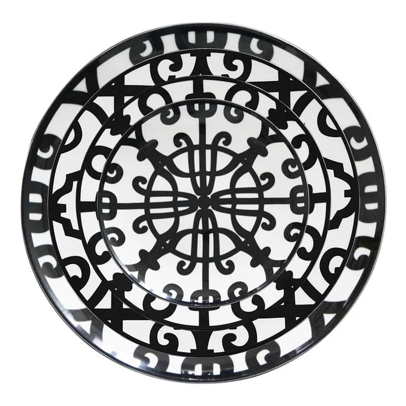 Black Strip Plate, Christmas Tray, Western Restaurant, Food Container, Steak Flat Plate, Multi-use Salad Tray, Dinnerware